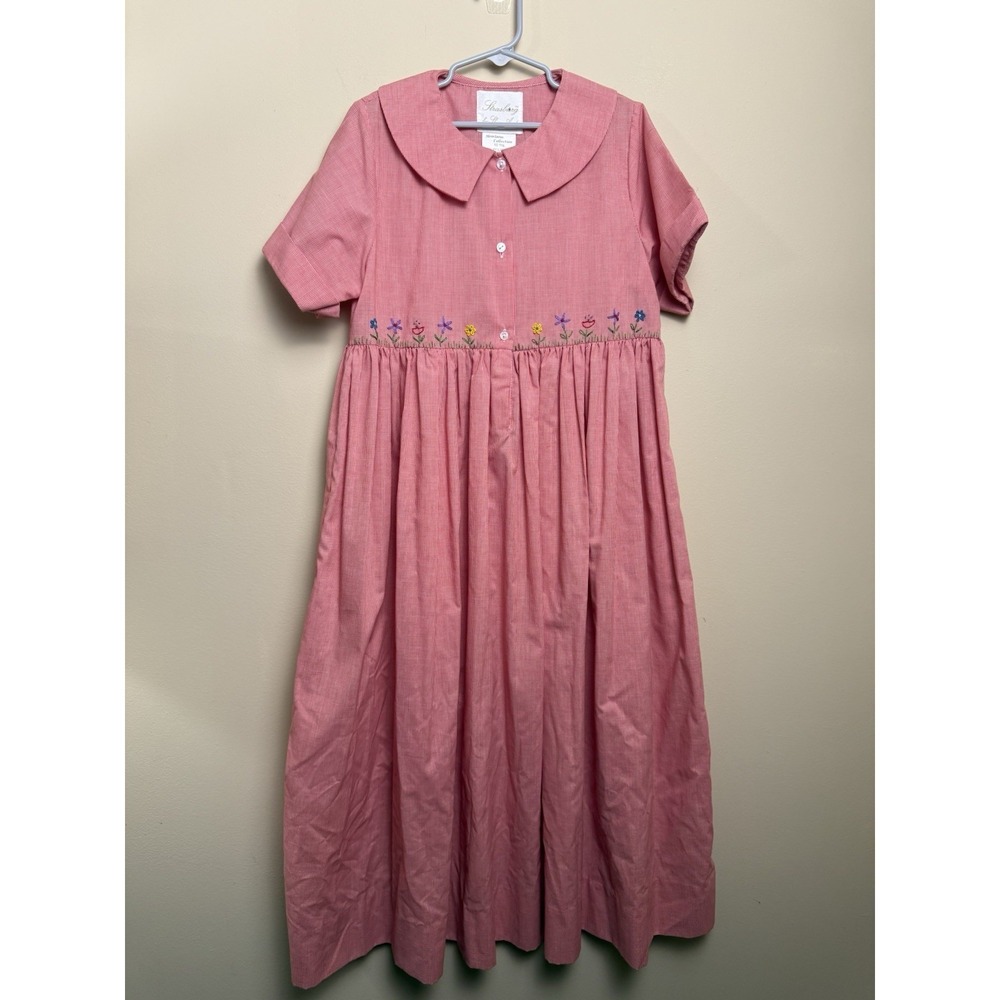 Vintage Style Stasburg Smocked Embroidered Heirloom Collection Dress Size 10